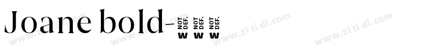 Joane bold字体转换